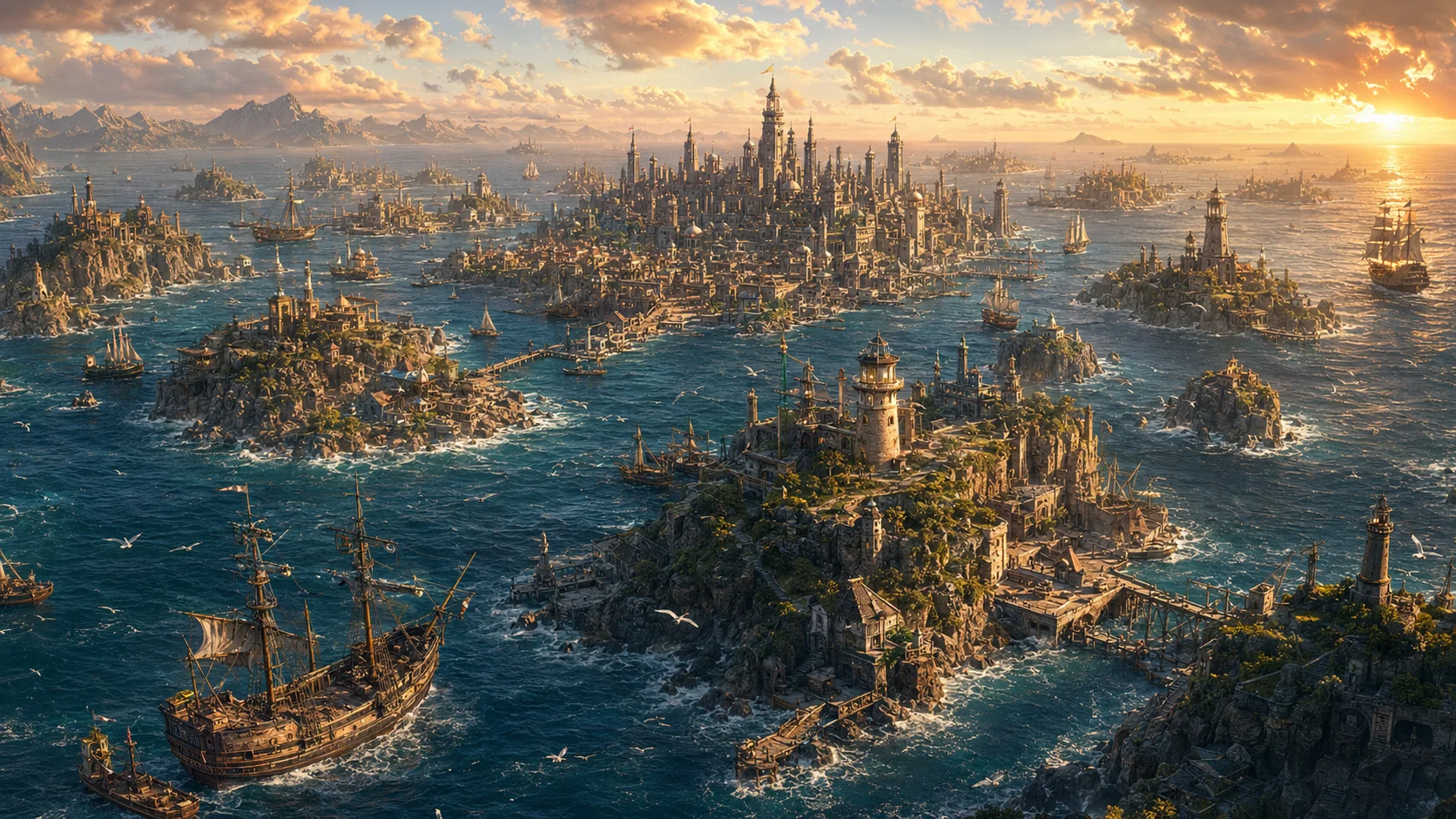 Arrival in the archipelago