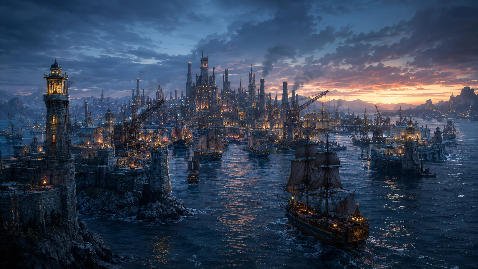 Night at the quay