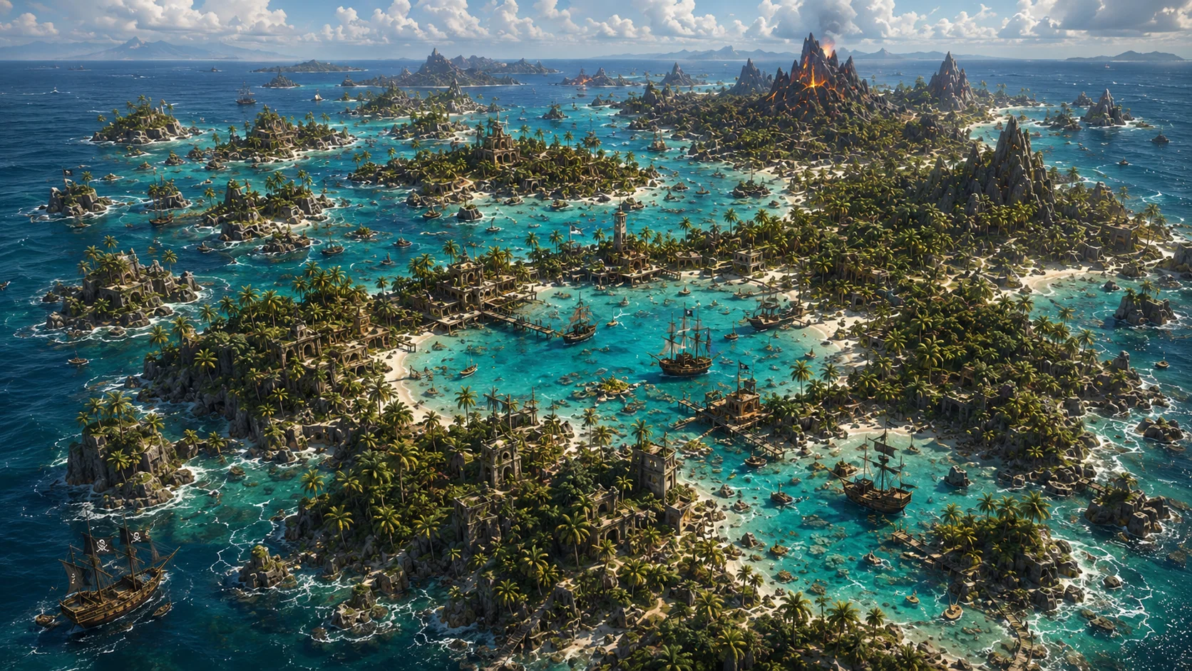 The tropical island sea