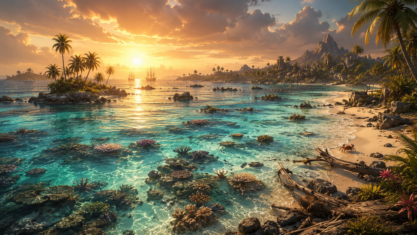 Sunset on the beach