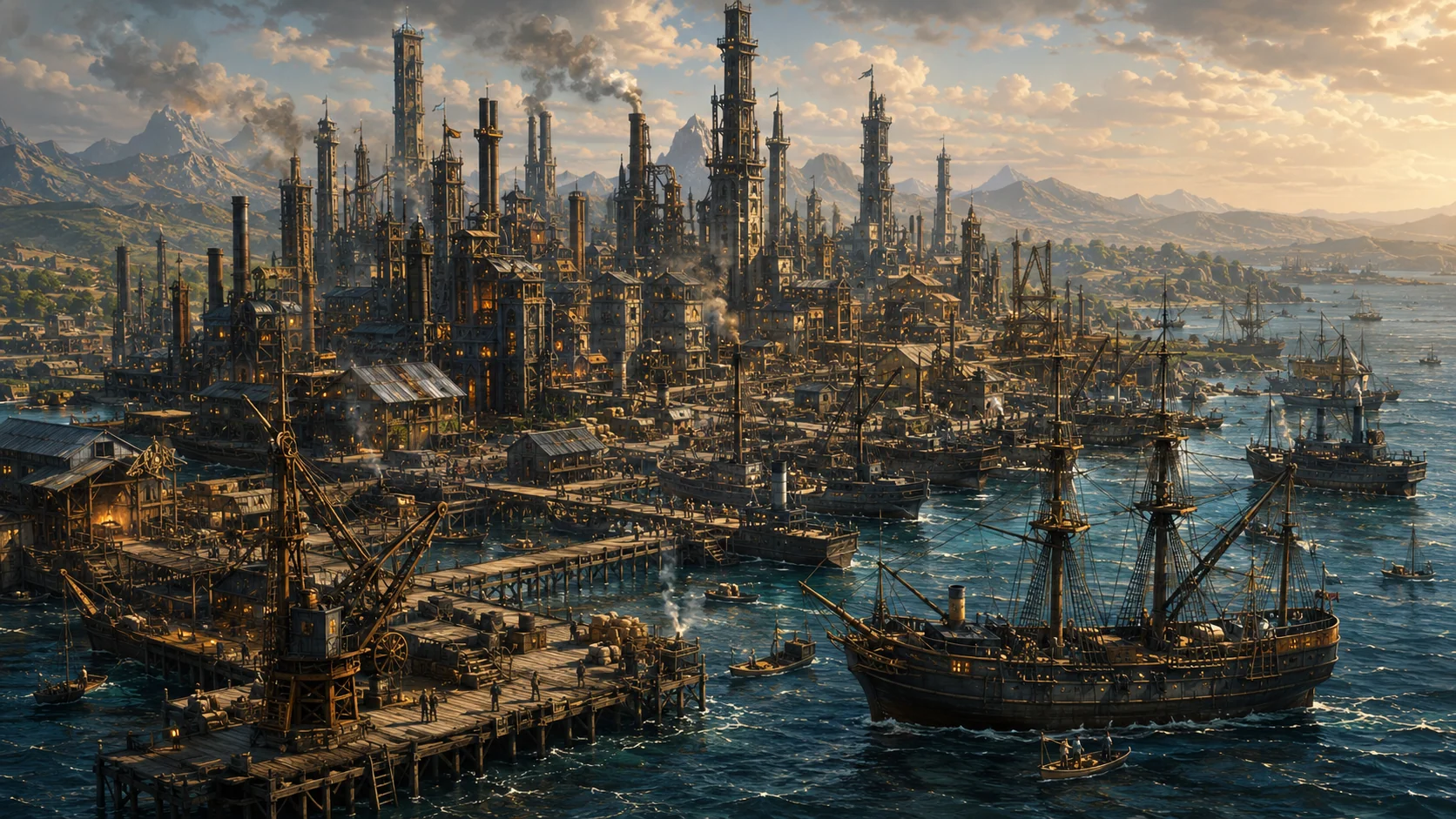 Harbor and Merchant Ships