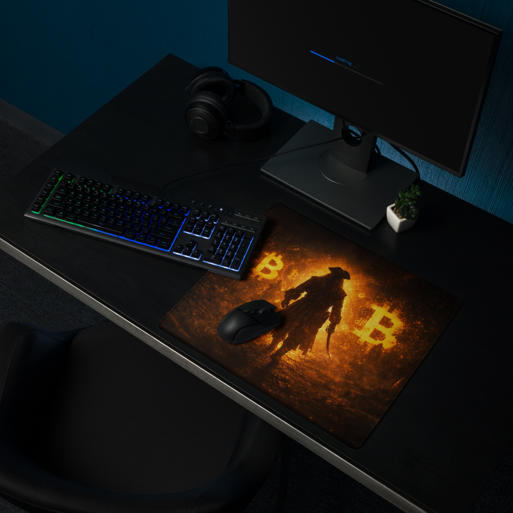Bitcoin Conqueror – Rise Through the Flames Gaming Mouse Pad - Image 7